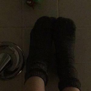 cozy white girl socks